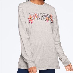 NEW PINK BLING CAMPUS LONGSLEEVE TEE